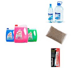 Герметик / вода / стеклоомыв / клей / селикагель