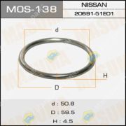 Прокладка приемной трубы (кольцо) NISSAN двигатель FD42 20691-51E01/MOS-138 (50,8x59,5x4,5) MASUMA