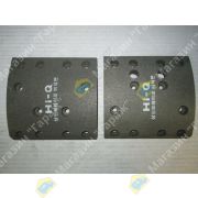 Накладки тормозные HYUNDAI HD120 SL028/SL221+SL029/SL222 (шир.160мм/14+12 отв.) SANGSIN задние 58143-6A000 + 58142-6A000
