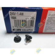 Лампа 24V (BAX) T4.7 1.4W KOITO 1684 с патроном/проволочки (панель приборов)