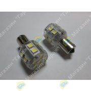 Лампа светодиодная 24V BA15s T25-10 18 SMD (поворот белая) S17-118