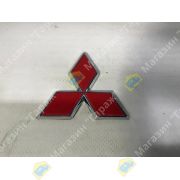 Эмблема (лейба) MITSUBISHI «треугольник» 80/80-1 красный
