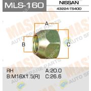 Гайка NISSAN ATLAS F23 задняя 43224-T5400 R (mls-160)