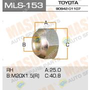 Гайка TOYOTA/HINO/MITSUBISHI FUSO/NISSAN UD передняя 90942-01107 R (mls-153)