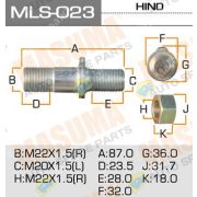 Шпилька HINO 5т передняя/задняя 9004-26181/SZ940-26093 L (mls-023L)