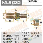 Шпилька NISSAN ATLAS H41 передняя/задняя d=18 40222-63T00 R (mls-032)