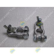 Клемма аккумуляторная (к-т 2шт.) HUS-28 (крепление под барашек)