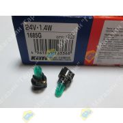 Лампа 24V (BAX) T4.7 1.4W KOITO 1685G/94121-5H200 с патроном/без цоколя (панель приборов) зеленый колпачек