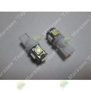 Лампа светодиодная 12V W2,1x9,2d T10 W5W 1.2W 5050 SMD 75 lumen без цоколя (панель приборов/габарит/подсветка) (цвет свечения теплый белый)