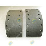 Накладки тормозные AL-4120F (T320-1204/T320-1207) 5878316920/8971895270/ 4A320-120F3 1611L45/GL-4207 ISUZU NQR75 (лев.руль) ASUKI передние/задние (ширина 120мм)